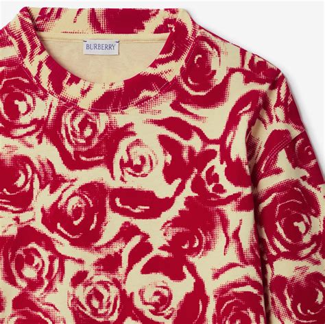 burberry valentines cotton t-shirt uk size|Rose Cotton T.